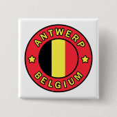 Antwerpen België Vierkante Button 5,1 Cm (Voorkant)