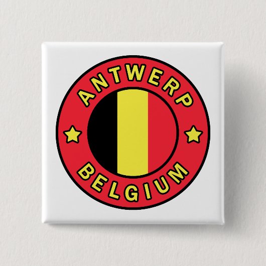 Antwerpen België Vierkante Button 5,1 Cm (Voorkant)