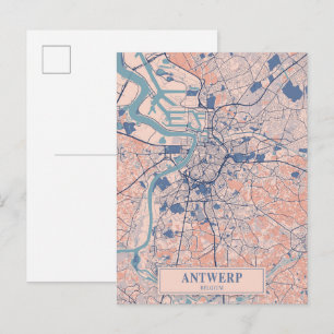 Antwerpen België Winderige Stad Kaart Reizen