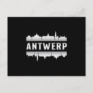 Antwerpen Belgium City Skyline Cityscape Funny Gif Briefkaart