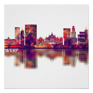 Antwerpen Belgium Skyline Perfect Poster