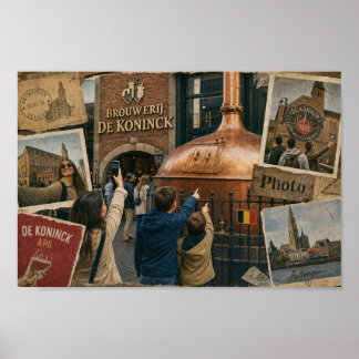 Antwerpen Brouwerij Reis Souvenir Poster