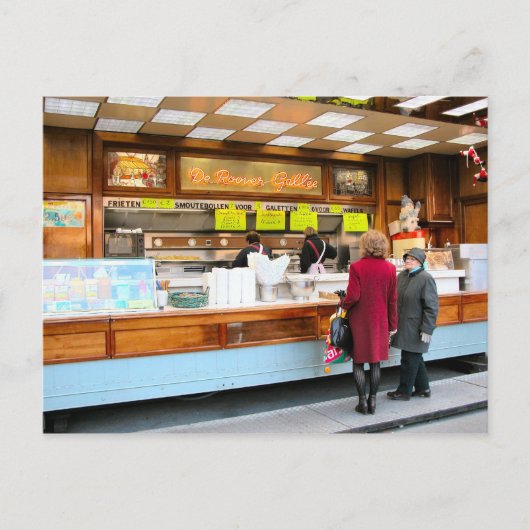 Antwerpen, fast food, Belgische stijl Briefkaart (Voorkant)