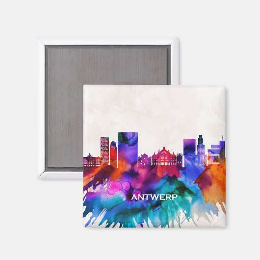 Antwerpen Skyline Magneet (Voorkant / Achterkant)