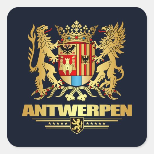 Antwerpen Vierkante Sticker (Voorkant)