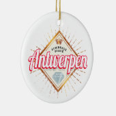 Antwerpen Vlaanderen België Retro Souvenir Keramisch Ornament (Rechts)