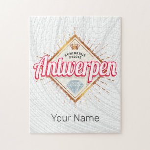 Antwerpen Vlaanderen België Retro  Souvenir Legpuzzel