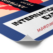 Antwerpse retro  maritiem en flamenco expo poster (Hoek)