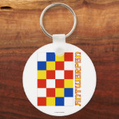 Antwerpse vlag met naam sleutelhanger (Voorkant)