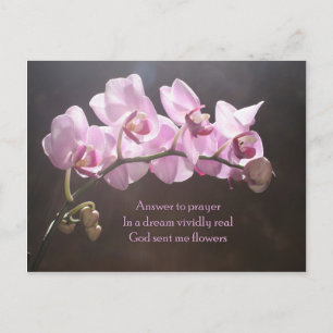 Antwoord aan gebed briefkaart