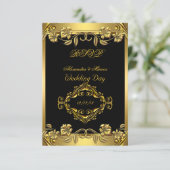 Antwoord elegant bruiloft sierlijke bloem zwart go (Staand voorkant)