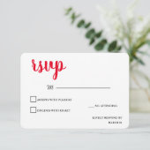 Antwoord Modern Plain Minimalist Rood Wit (Staand voorkant)