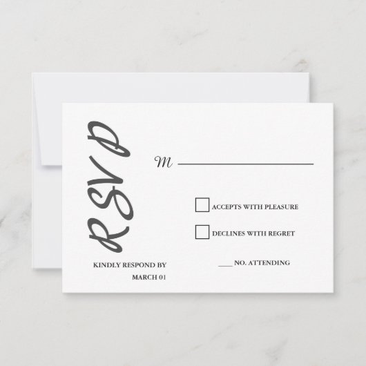 Antwoord Moderne platte minimalistisch eenvoudig (Voorkant)