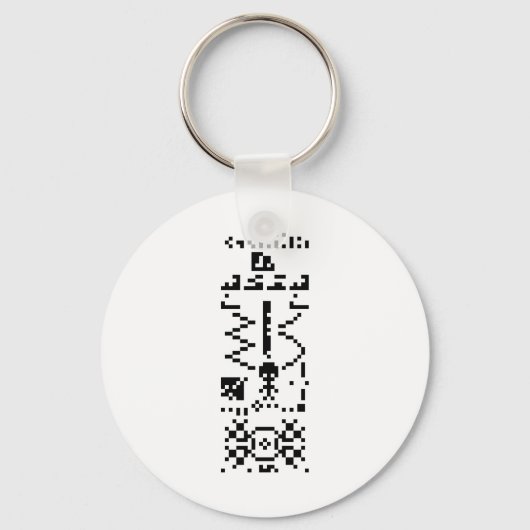 Antwoord op het binaire bericht van Arecibo Sleutelhanger (Voorkant)