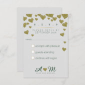 Antwoord, Reageer R.S.V.P. Love Wedding RSVP Kaartje (Voorkant / Achterkant)