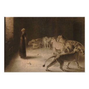 Antwoord van Briton Riviere op de koning Daniel Foto Afdruk