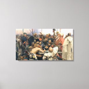 Antwoord van de Zaporozhian Cossacks Canvas Afdruk
