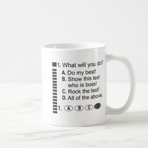 Antwoordblad Rock Het examen School Testen Aanmoed Koffiemok