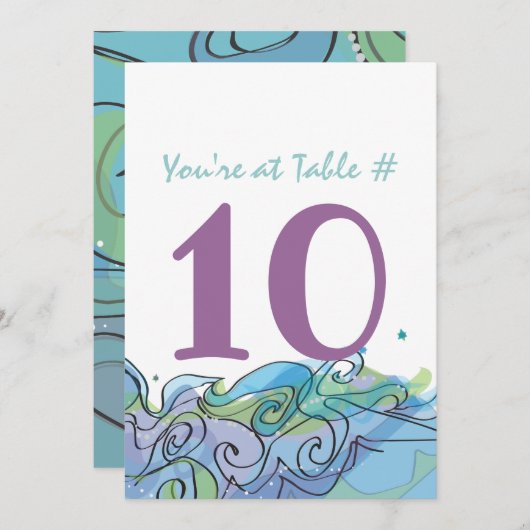 Antwoordkaart Beachy Ocean Bar Bat Mitzvah uitnodi Kaart (Voorkant / Achterkant)