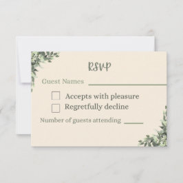 Antwoordkaart bruiloft  RSVP kaartje
