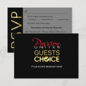 Antwoordkaart Gasten Keuzekaart Kaart (Voorkant / Achterkant)