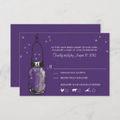 Antwoordkaart Grillen Vuurvliegjes RSVP Kaartje (Voorkant / Achterkant)