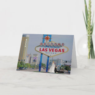 Antwoordkaart Las Vegas Huwelijksaankondigingskaar Feestdagen Kaart