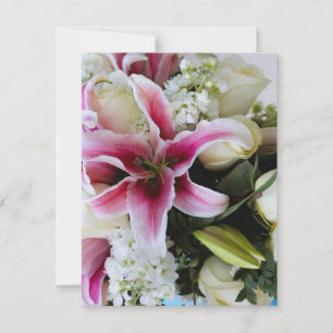 Antwoordkaart met bloemenomslag RSVP kaartje