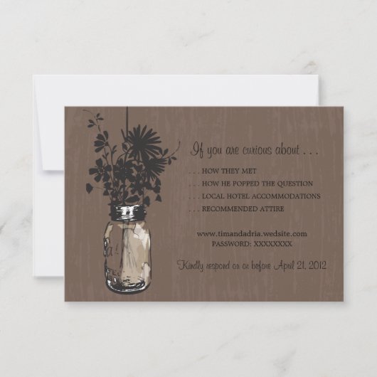 Antwoordkaart Metselpot en vuurvliegjes RSVP Kaartje (Voorkant)