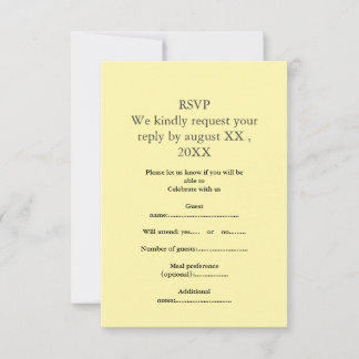 Antwoordkaart RSVP Kaartje