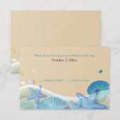 Antwoordkaart Strandtrouwfeest Kaart (Voorkant / Achterkant)