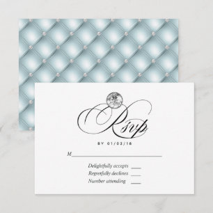 Antwoordkaart voor diamanten bruiloft RSVP kaartje