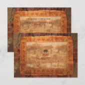 Antwoordkaart voor Huwelijksfeest Afrikaanse Safar RSVP Kaartje (Voorkant / Achterkant)