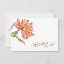 Antwoordkaart voor Peach Peony RSVP