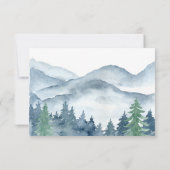 Antwoordkaart voor waterverf bos bruiloft RSVP kaartje (Achterkant)