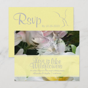 Antwoordkaarten met wilde bloemen RSVP kaartje