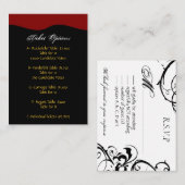 Antwoordkaarten - Pearland - Aangepaste bestelling Informatiekaartje (Voorkant / Achterkant)