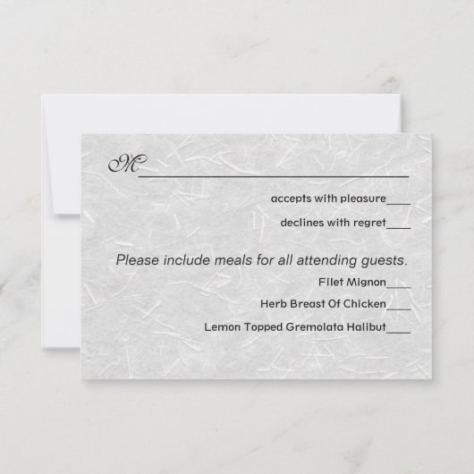 Antwoordkaarten RSVP Kaartje (Achterkant)