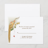 Antwoordkaarten voor herfst-huwelijksuitnodiging RSVP kaartje (Voorkant / Achterkant)