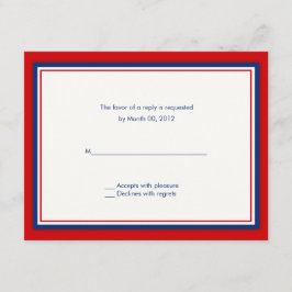 Antwoordkaarten voor honkbal-huwelijksuitnodiging RSVP kaartje