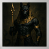 Anubis Ancienne affiche de Dieu égyptien (Devant)