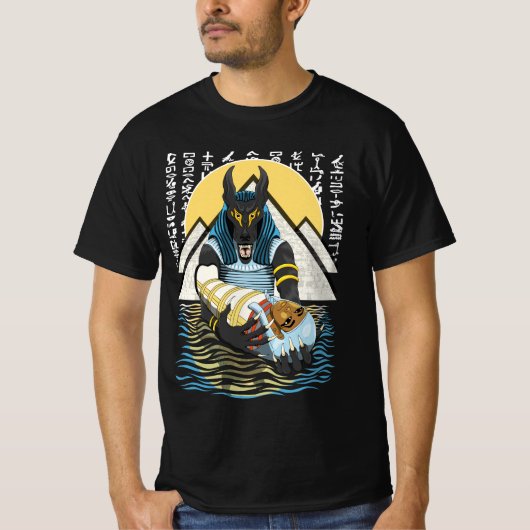 Anubis Ancient Egyptian God Illustration T-shirt (Voorkant)