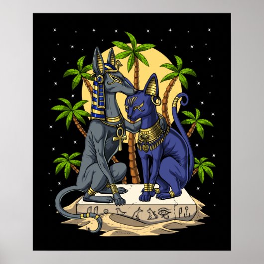 Anubis Bastet Poster (Voorkant)