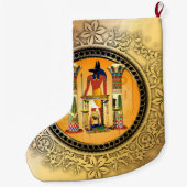 Anubis de egyptische god grote kerstsok (Achterkant)