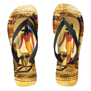Anubis de egyptische god teenslippers