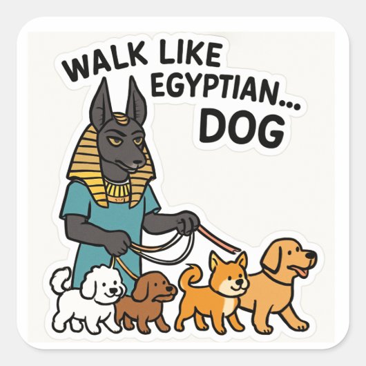Anubis Dog Sacred Premium Vinyl Sticker (Voorkant)