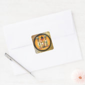 Anubis, egypte vierkante sticker (Envelop)