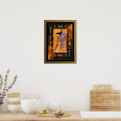 ANUBIS Egyptian Art over Papyrus-effect Poster (Keuken)