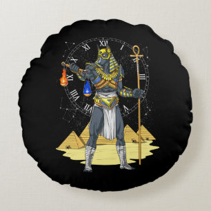 Anubis Egyptian God Ankh Mythology Rond Kussen