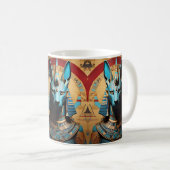 Anubis Egyptian God Jackal of Man Koffiemok (Voorkant rechts)